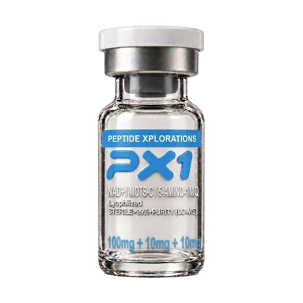 NAD+ plus MOTS-C plus 5-Amino-1MQ research vial